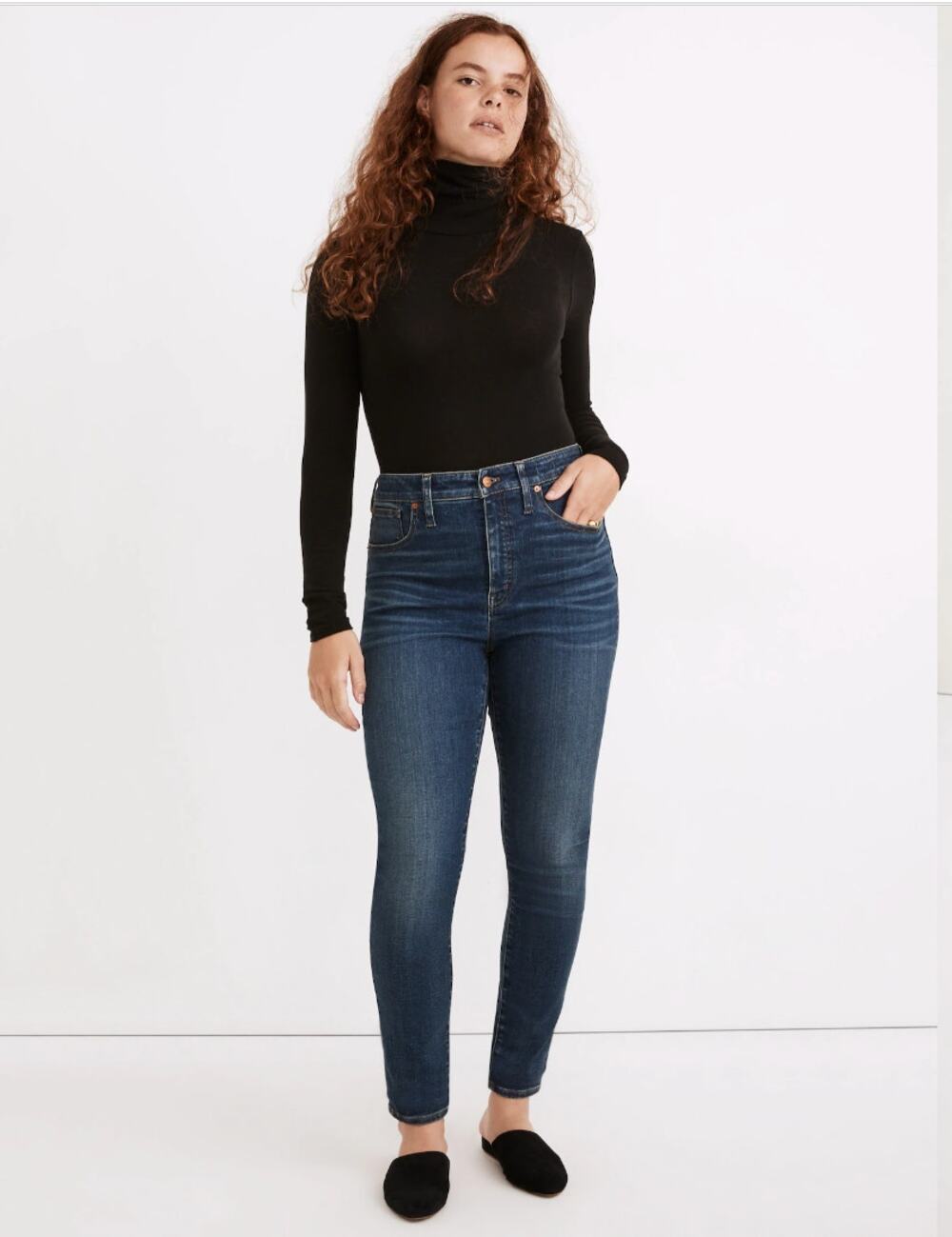 MADEWELL NWT Curvy High-Rise Skinny Denim Jeans in Lanette Wash // 27 NA881